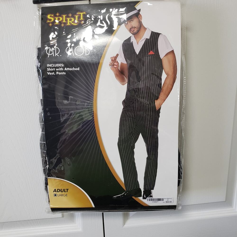 Spirit Mr Mob Halloween Costume Size Large New In Package.